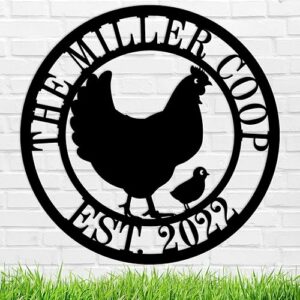 Chicken Coop Signs, Chicken Coop Decor, Chicken Coop Accessories, Custom Farm Sign, Personalized Fluffy Butt Hut Chicken Sign