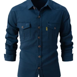 Men Stretch Casual Fashion Business Long Sleeve Men's Shirt Scratch Style